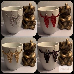 ⭐️2 FOR $10⭐️Glitter Longhorn dangles